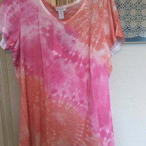 Tie Dye Pink Top